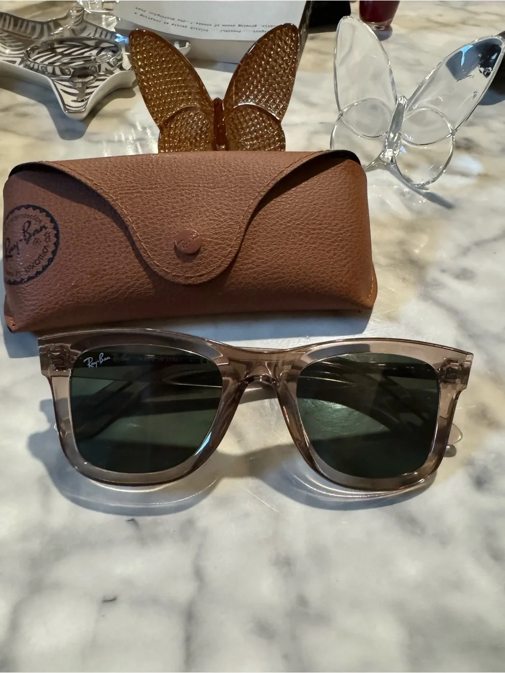 Ray-Ban Men’s Transparent Brown Reverse Green Lenses
